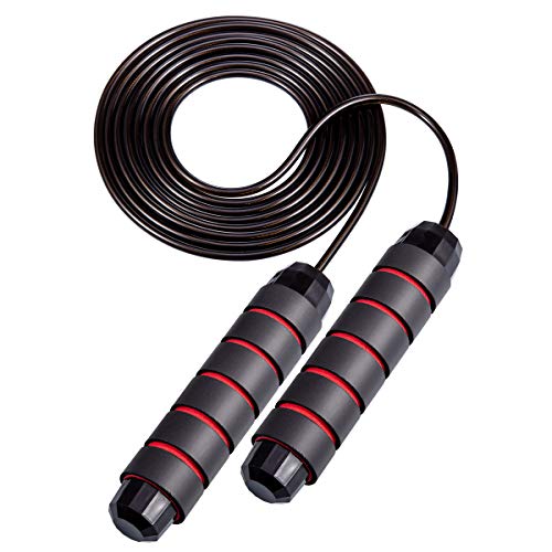 Criacr Corde à Sauter, Professionnelle Speed Rope, Roulement à Billes en Acier et Poignée Anti-Glissant, Idéal pour Les Exercices D'aérobic Comme L'entraînement de Vitesse, D'endurance et Fitness Cover