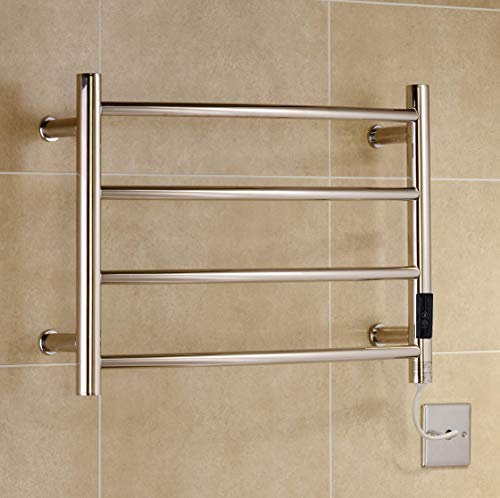 Greened House Perugia Electric Stainless Steel Towel Rail H420mm W600mm Electric Bathroom Towel Radiator