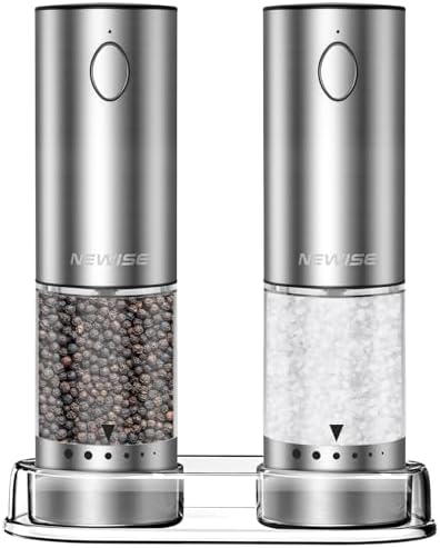 Electric Salt and Pepper Grinder Set - Christmas Kitchen Gift, Re...