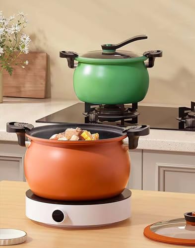 Olla a presión con recubrimiento médico 14.5qt naranja miniatura 5