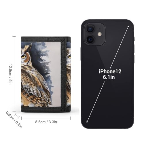 Owl Trifold Wallet for Men - Money Clip Slim Wallets with Multiple Card Slots Minimalist Small Front Pocket Wallet for Everyday Carry2