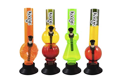 Bong with Rubber Base 8 Inch Plastic Chongz Acrylic Mini Bong (CHO25)