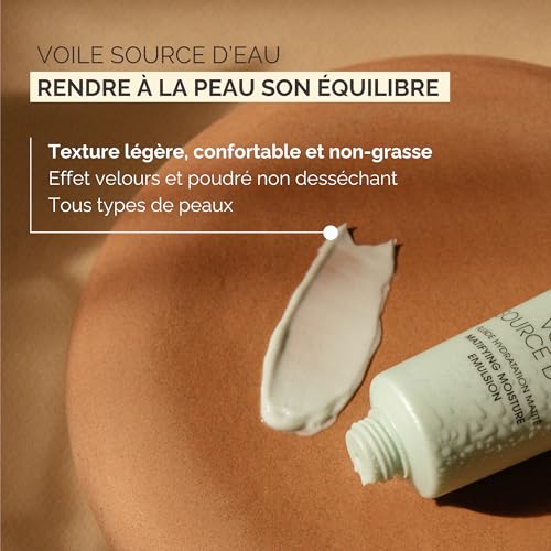 Crème visage anti-brillance Qiriness Voile Source d'Eau peaux mixtes 50ml - 2