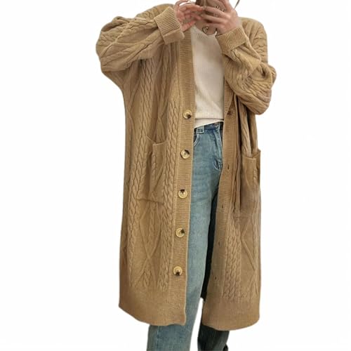 Cardigan long motif bohème ouvert aux finitions graphiques d'hiver
