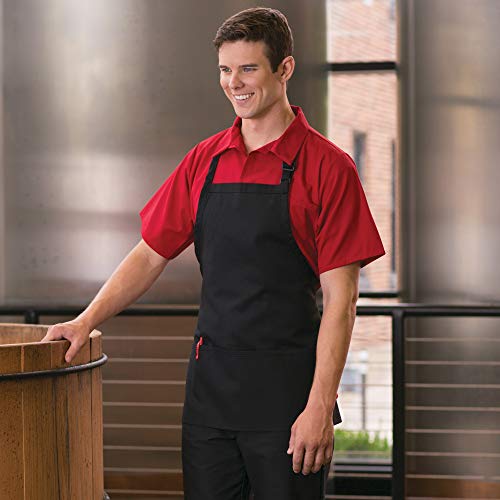 Uncommon Threads Mens Adjustable 3 Pocket Restaurant Bib Apron, Red, One Size Us #TOP2