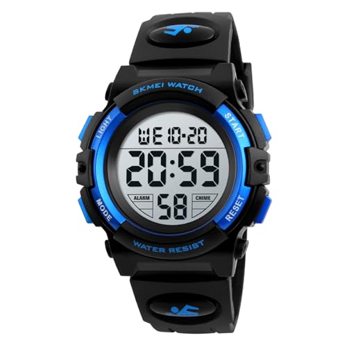 SKMEI Kids Digital Sports Watch Waterproof with Night Light for Age 5-12 Boys Girls Kids Gift