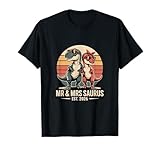 Mr and Mrs Saurus Est 2026 Dinosaurierpaar T-Shirt