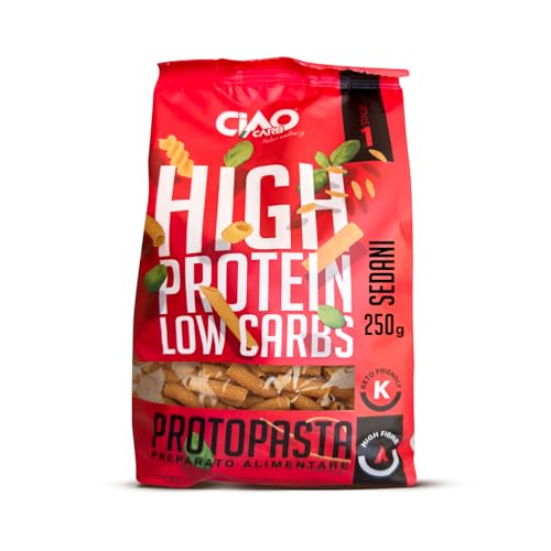 CiaoCarb Pasta Proteica Sedani gr 250 Altissimo Contenuto di Proteine (60%)