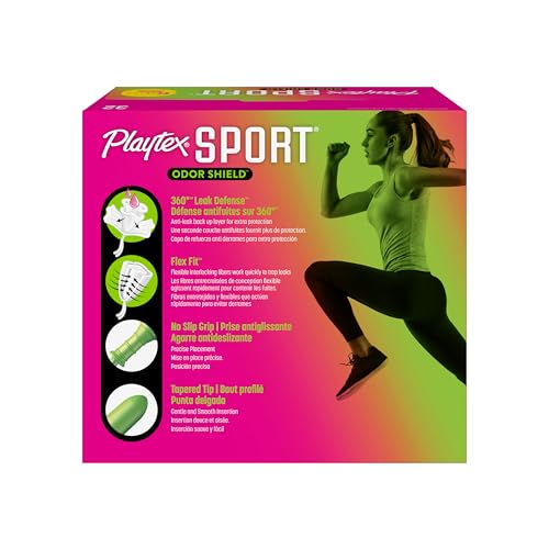 Image of Playtex Sport Odor Shield Tampons, Regular, Fragrance Free, 32 ct
