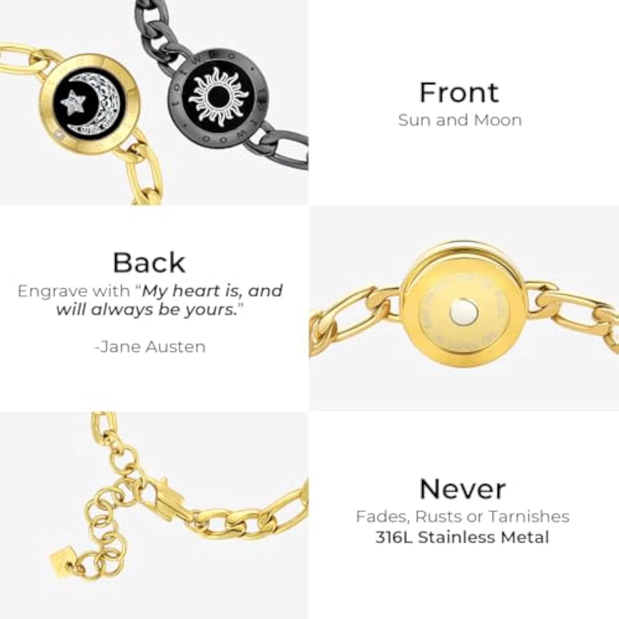 Couples Long Distance Smart Bracelets with Bluetooth Connection
