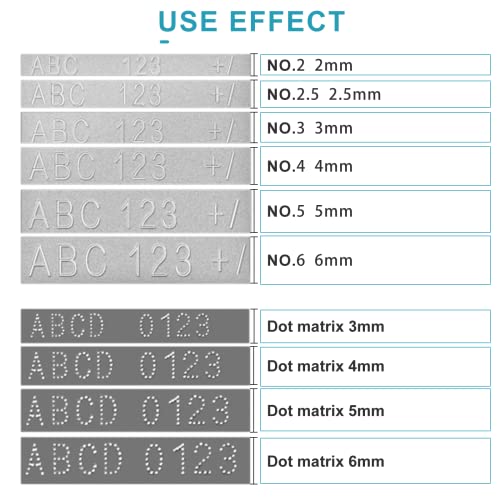 Metal Nameplate Stamping Machine Semi-Automatic Embosser Label Printing Marking Machine Dog Tag Printer (6Mm Character Wheel) #TOP5