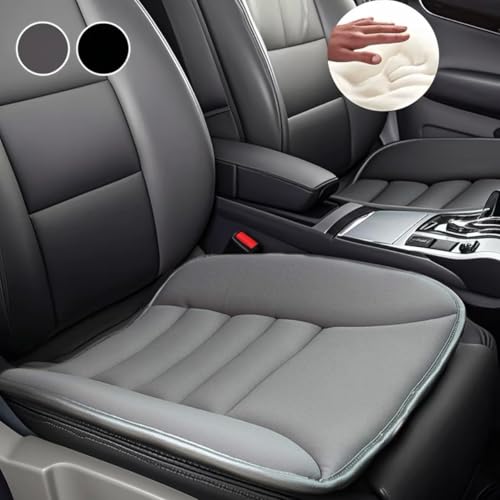 Big Ant Cuscino per auto, ortopedico per auto, colore grigio, in memory foam, per Mercedes, BMW, Audi, extra sottile e antiscivolo, 50 x 40 cm, per seggiolino auto, sedia da ufficio e tutte le sedie