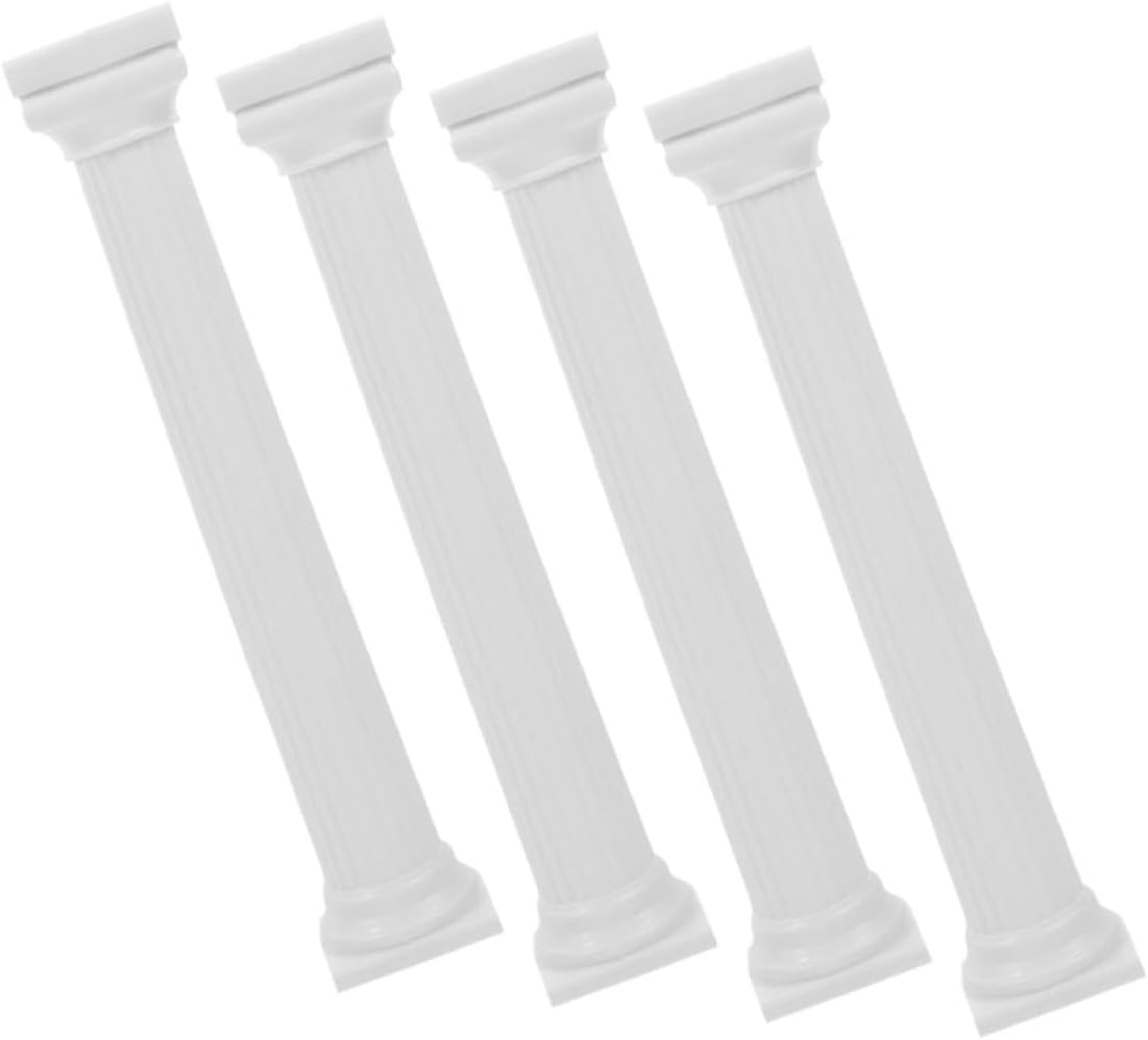 Luxshiny 4Pcs Roman Column Cake Support Rods Stand Set for Wedding Dessert Table Display Sturdy Plastic Pillar Holders Cookies Pastries
