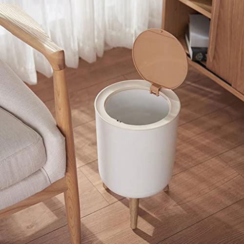 Angoily Trash Can Garbage Can With Press Top Lid Nordic Modern Waste Basket Plastic Trash Bin For Kitchen Bathroom Bedroom Living Room Office Outdoor #TOP2