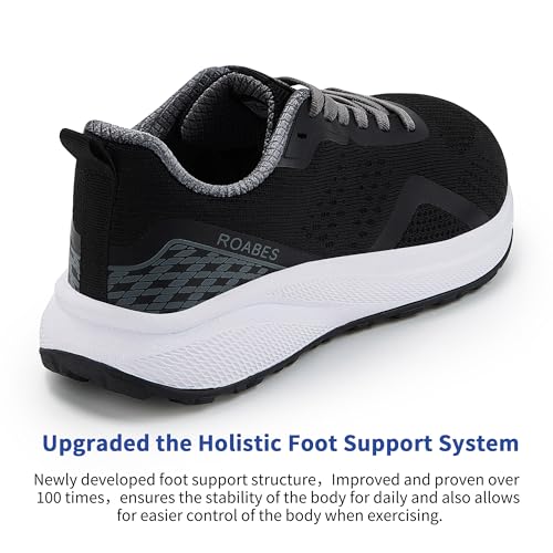 Women's Wide Toe Box Sneakers, Wide Tennis Running Shoes, Rubber Non-Slip Breathable Gym Workout Shoes3