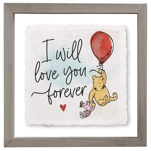Simply Said, INC Winnie the Pooh Love You Forever 10 Inch Wood Float Frame Wall Decor, Made in USA