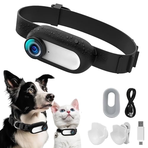 Kestanlora HD 1080P Cat Camera Collar with Video Record Wireless Mini Sport Cam,Small Action...