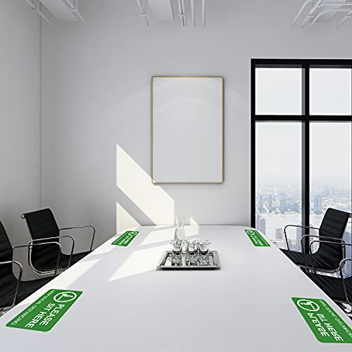 Kaksey 200 Pieces Please Sit Here Stickers, 3"×6" Inch Seat Sign Social Distancing Sticke Tape, Commercial Grade Removable Waterproof Sit Here Signage Label Sticker, Social Distancing Decals #TOP3
