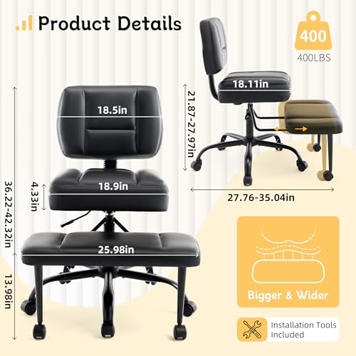 Criss Cross Legged Office Chair with Wheels