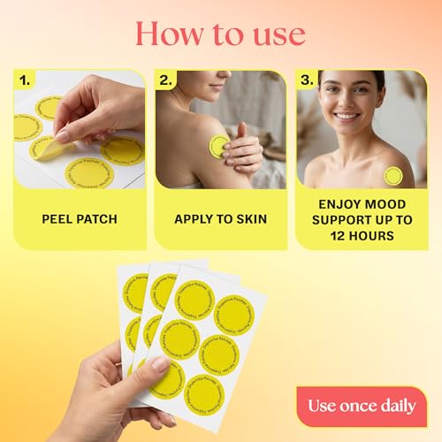 Dopamine Patches Extra Strength for Men and Women | 120-Day Supply | Wearable Plant-Based Wellness Stickers for Mood, Daily Balance, Focus & Calm | 4 Packs (120 Patches Total) - Thumbnail 6