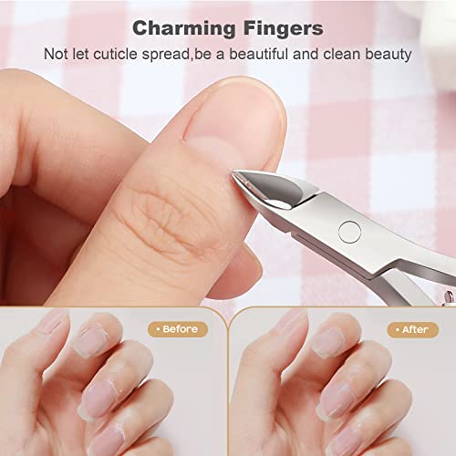 Anyi Cuticle Trimmer Silvery Cuticles Nippers Cuticle Remover Cutter Stainless Steel Cuticle Cutters Professional Pedicure Manicure Tools For Fingernails And Toenails #TOP5