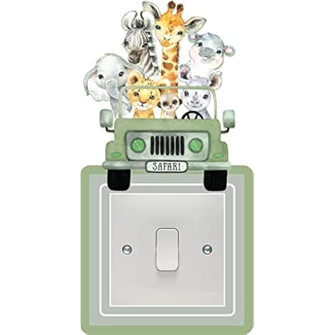 Safari Animal Light Switch Stickers for Kids Cover