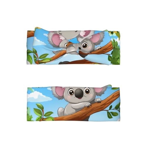 Koala lying on the tree Baby bow headband (0-6 months) - Universal for newborns to toddlers, a must-have for cute decoration2
