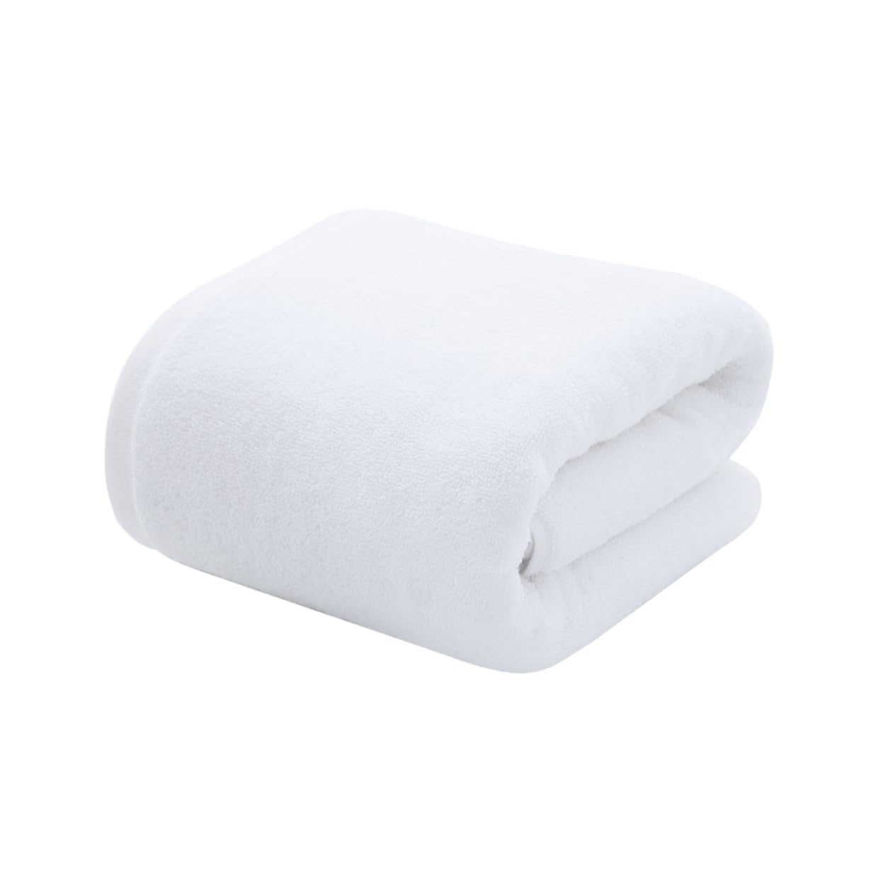 Serviettes de bain en coton blanc SHOWERORO lot de 2