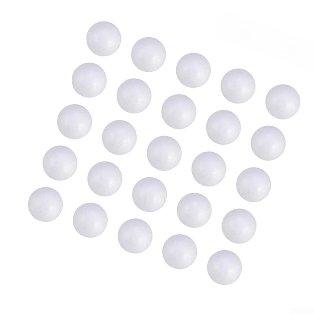 100pcs Solid Polystyrene Foam Balls 20-30mm White Craft Spheres(2cm)