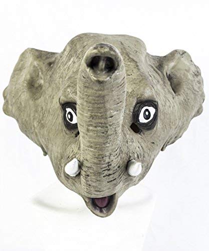 The Rubber Plantation TM 619219293846 African Elephant Mask Latex Jungle Safari Animal Halloween Fancy Dress, Unisex-Adult - Image 2