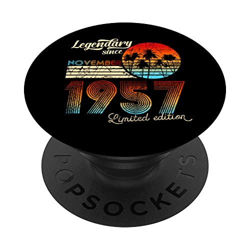 Cumpleaños Legendario Desde Noviembre De 1957 Regalo. PopSockets PopGrip Intercambiable
