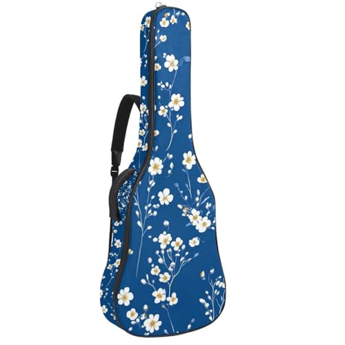 Sac guitare acoustique à fleurs housse pour guitare classique basse et ukulélé 42 pouces