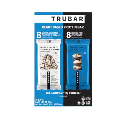 TRUBAR Vegan Protein Bar Cocoa and Cookies