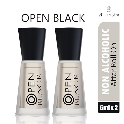 Image of Al-Nuaim Open Black Attar Roll On - 6ml (Pack Of 2) |Luxury Scent with Long Lasting Fragrance For Men & Women