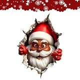 Decorazione da parete natalizia con illusione ottica, grande Babbo Natale