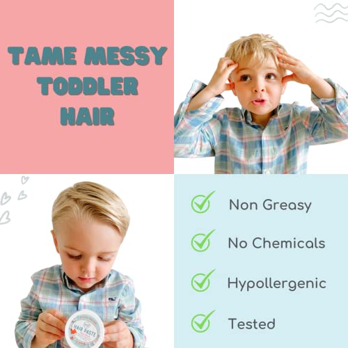Lane & Co. Hair Paste - Plant-Based Styling Gel For Babies, Toddlers, Kids - Natural & Organic Formula, Safe & Non-Sticky, Tame Bed Head & Flyaway Hair, 2Oz #TOP2