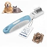 LOVINPUP Pet Mat Remover – Professional Dematting Comb for Dogs and Cats – Stainless Steel Rounded Teeth for Gentle Knot & Tangle Removal – Dog Dematting Tools & Dog Grooming Supplies