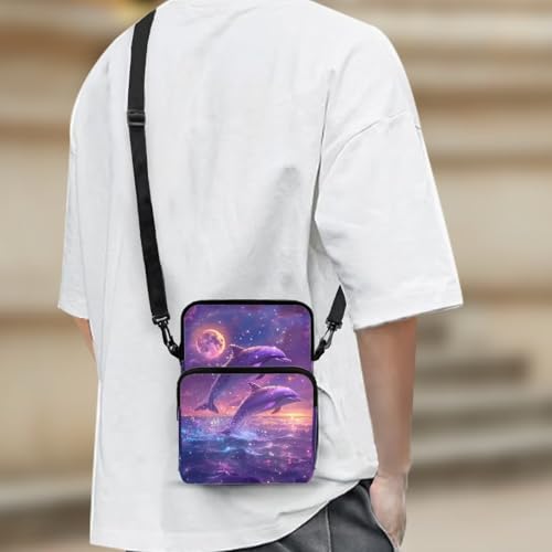 Girls Crossbody Shoulder Bag with Zipper, 2 Layer Messenger Bags for Women Men3