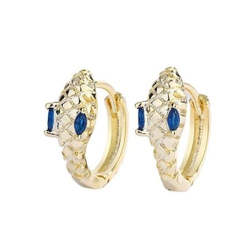 リングピアス フープピアス 竜 蛇 ウロボロス ゴールド シルバー アレルギー対応 縁起物 動物 レディース メンズ 可愛い 1ペア2個 (イエローゴールド)