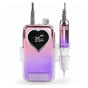 Portable 35000RPM Nail Drill Machine Rechargeable Nail Drill Engraved Nail Cuticle Machine Acrylic Nail Drill Equipment with Saves More Time and Money. ( Color : 35000 Purple , Size : A )