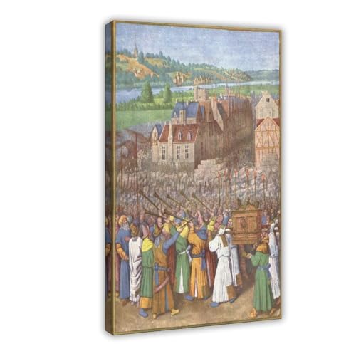 Impression sur toile Jean Fouquet Bataille de Jéricho finition haut de gamme