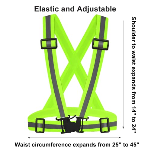 image for Letersu Running Reflective Vest Gear 2Pack, Adjustable Safety VES High