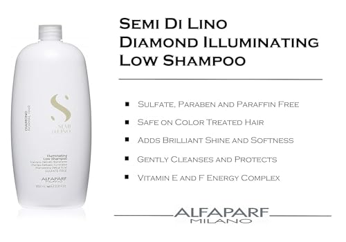 Alfaparf-Milano-Semi-Di-Lino-Diamond-Shine-Illuminating-Low-Shampoo-Sulfate-Free-For-Normal-Hair-Professional-Salon-Quality-1000ML