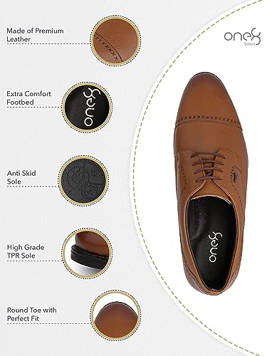 Image of ONE8 Select by Virat Kohli Men's Premium Leather Formal Lace-up Shoes