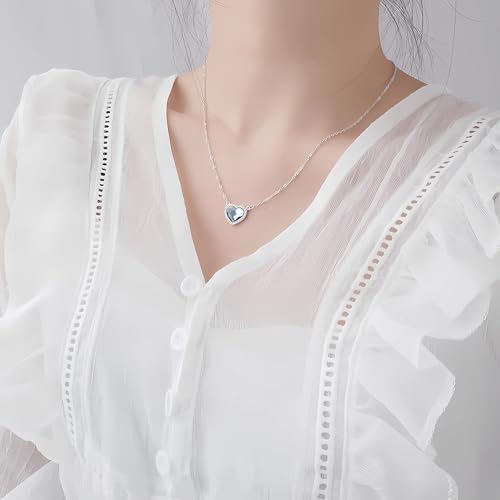 Mom Gifts Titanic Ocean Heart Sterling Silver Necklace - Perfect Mother's Day Birthday Gift for Mom2