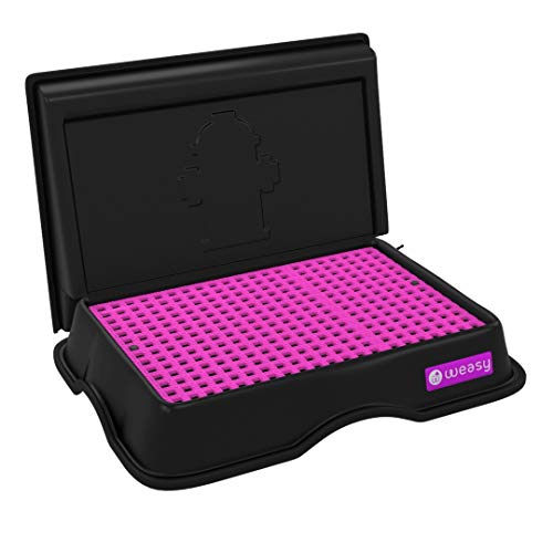 Banheiro Inteligente Weasy Para Cães Mini Com Parede Comentrada De Água Com Bandeja Preto E Tapete R