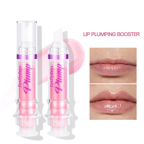 Easilydays Lifter Gloss, Spicy Lip Plumping Booster Lip Gloss Glossy Lipstick, Hydrating, Volumizes, High-Shine, Fuller Lip Plumper Lip Mirror Lip Glaze, Plump&Pout Lip Plumper for Women Girls (#01)