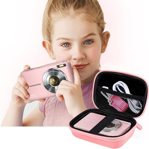 Funda rígida compacta para cámara de color rosa miniatura 6