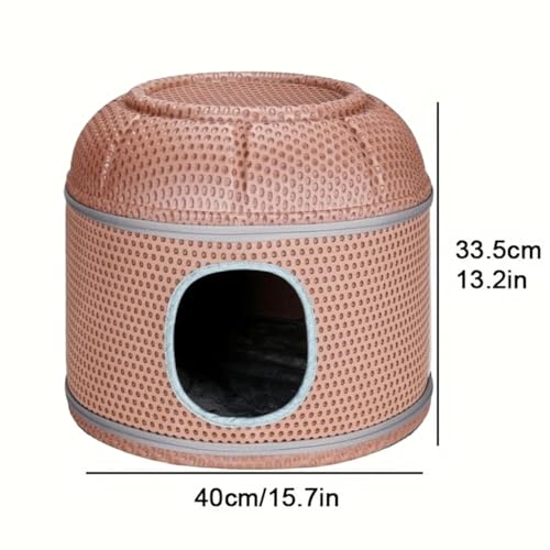 Image of Foldable Cat House|Cat Cube Cave|Cat Bed for Indoor Cats, Brown