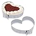 Stampo per torta in acciaio inox a forma di cuore, regolabile, a forma di cuore, 2 pezzi